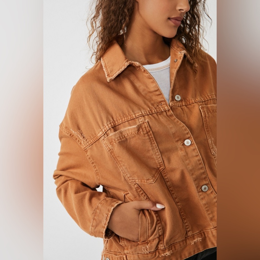 free people Opal Swing Denim Trucker Jacket - Picture 2 of 5